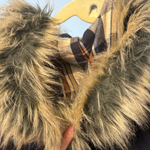 Forever21  Navy Toggle Coat with Faux Fur Hood - Picture 5 of 5